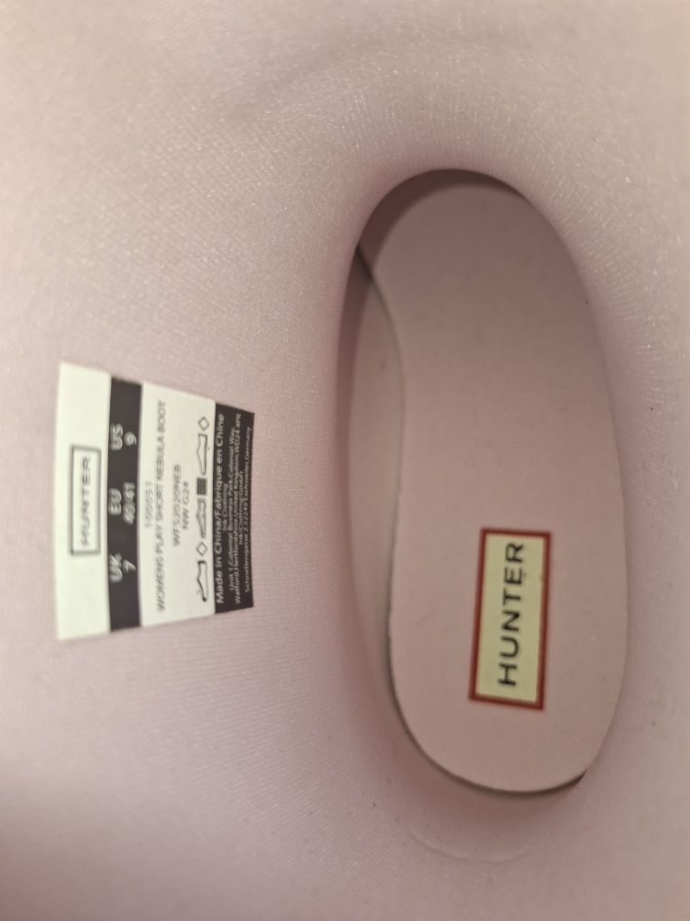 Kalosze hunter biale perlowe r 40/41 nowe z metka