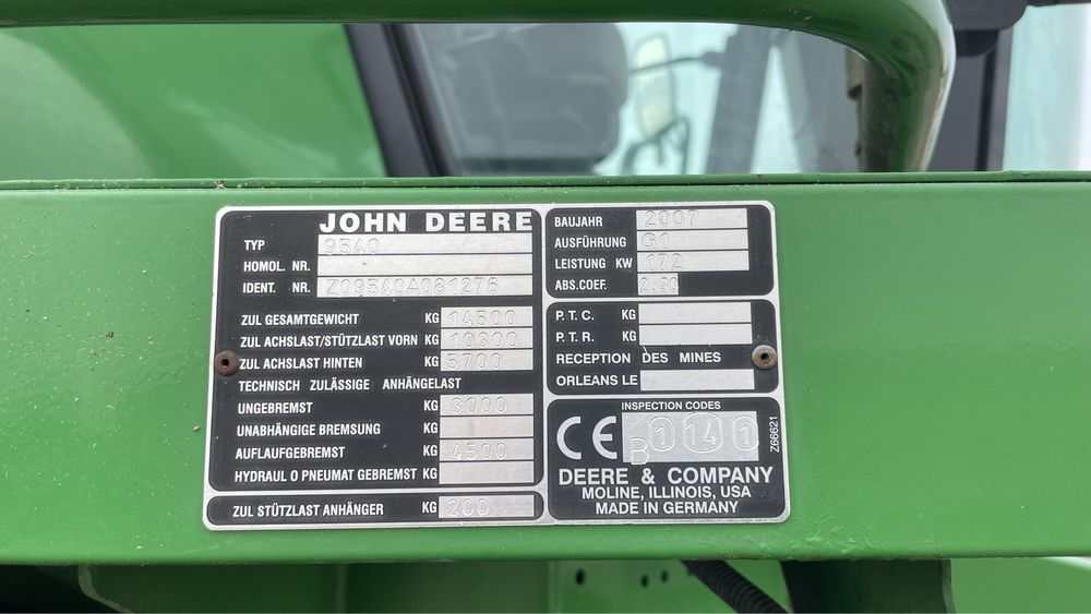 John Deere 9540 2007