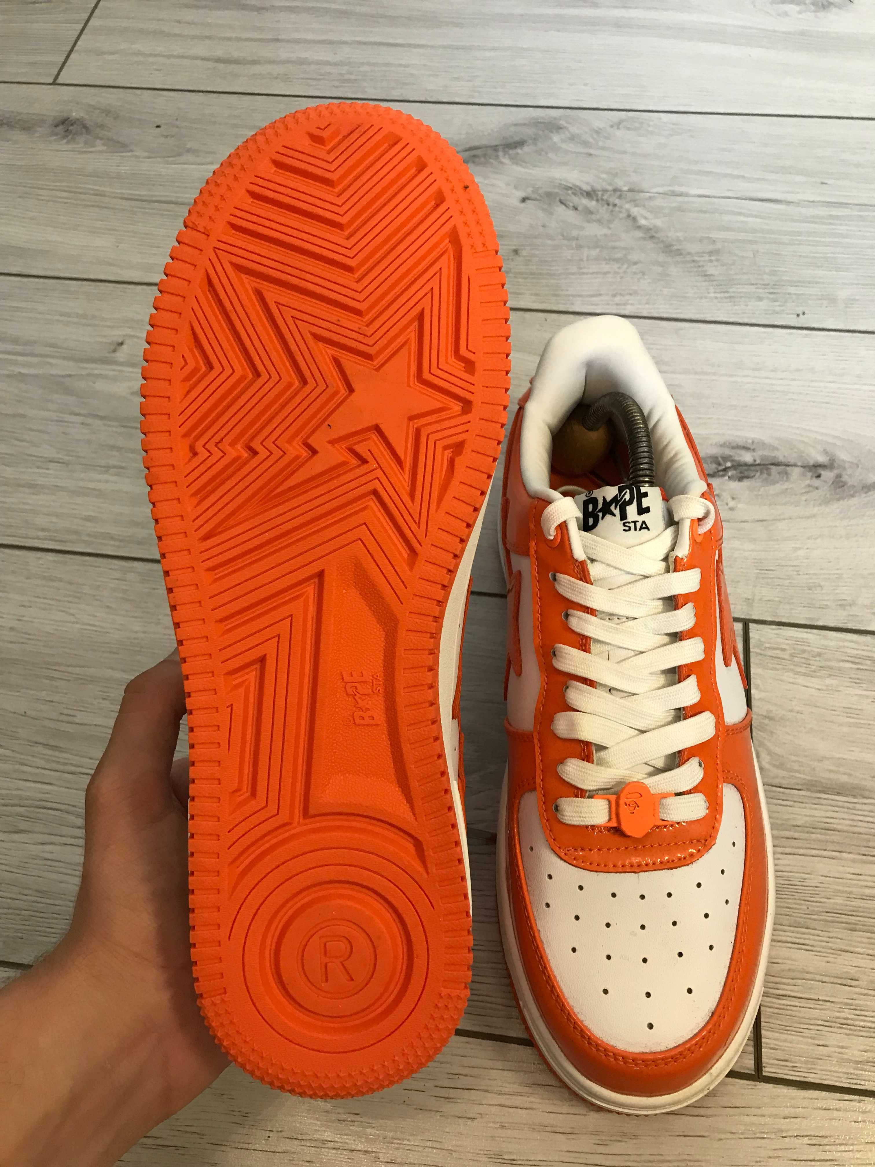 Nowe ! Buty Bape Orange Patent Bapesta rozm. 43,5