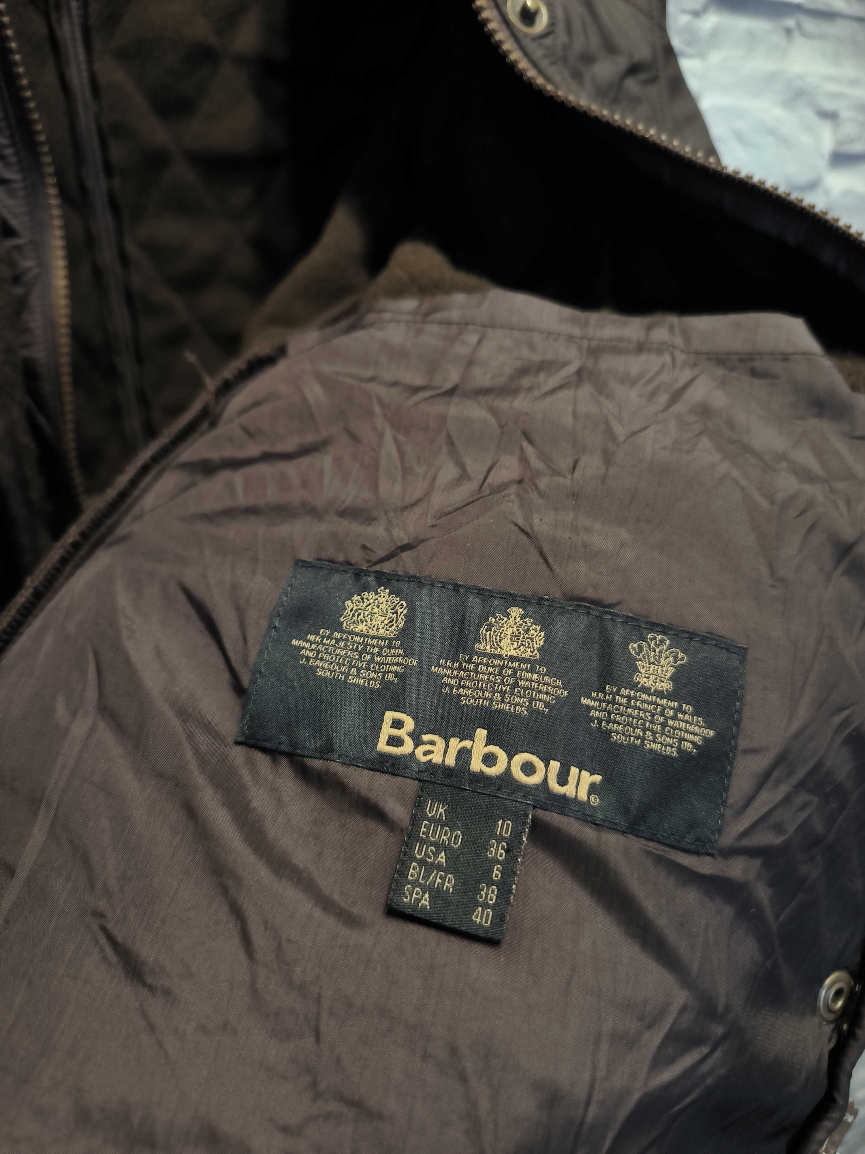 Kurtka Damska Parka Barbour Brązowa Vintage Logo