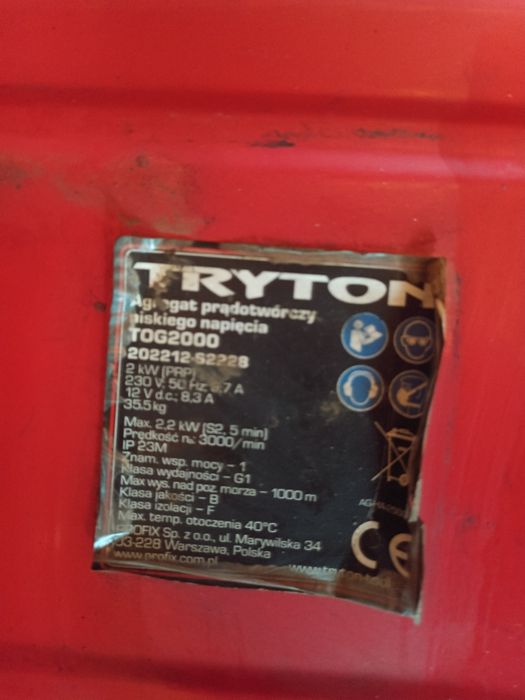 Генератор Tryton  TOG2000 2кВт