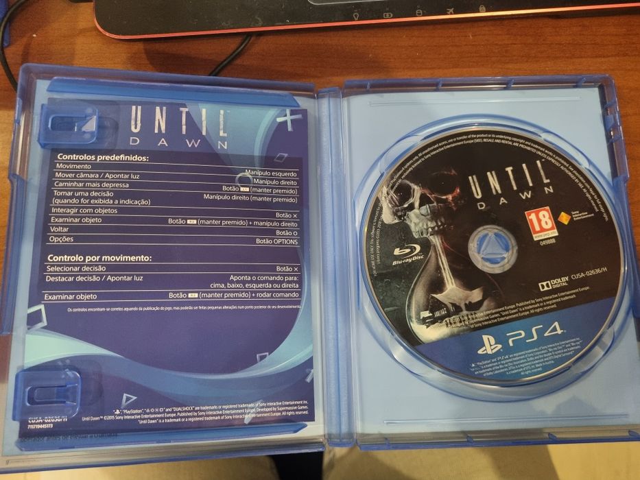 Jogo ps4 until dawn português