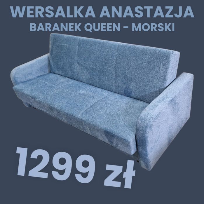 Wersalka rozkładana z bokami ANASTAZJA, różne kolory, POLSKA PRODUKCJA