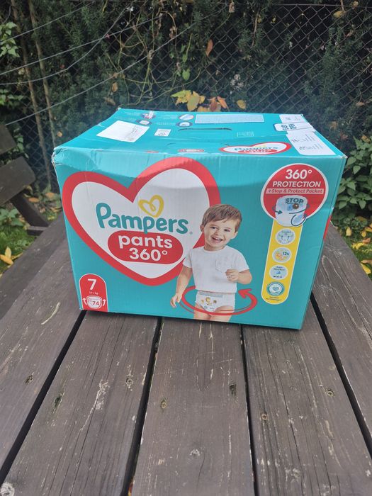 Pampers pants 360 pieluchomajtki rozmiar 7 mega paka 74 szt 17+ kg