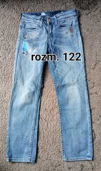 Niebieskie jeansy Elza Kraina Lodu H & M rozm 122