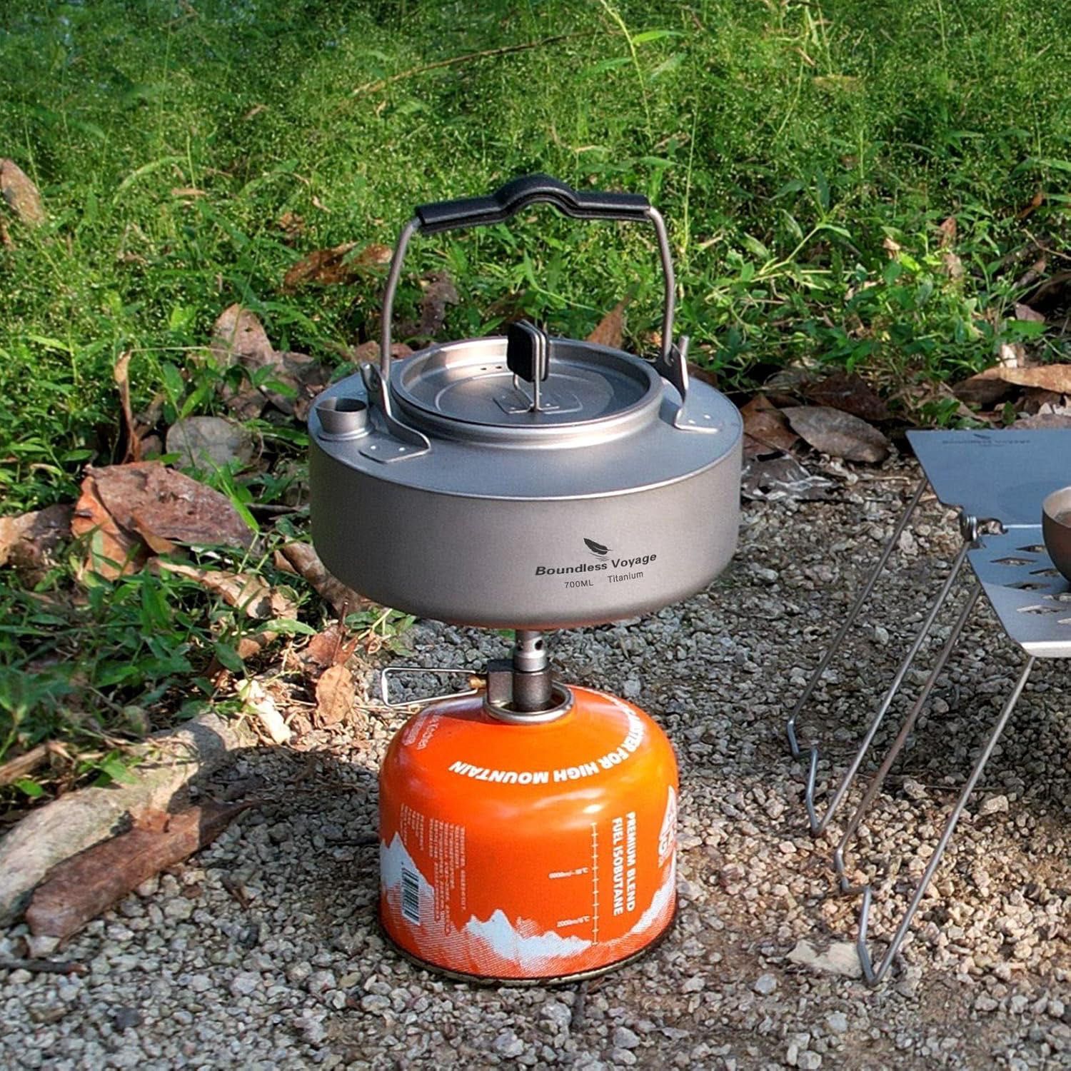 Tytanowy czajnik Boundless Voyage 700ml lekki sprzęt outdoorowy