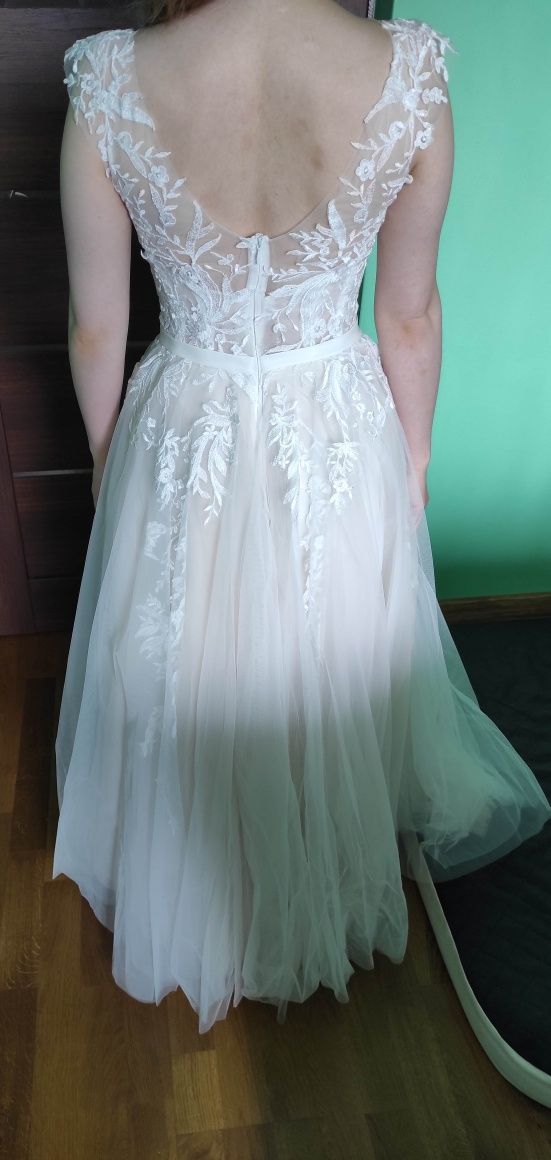 Suknia ślubna SPOSA na wzrost 160cm rozmiar 34