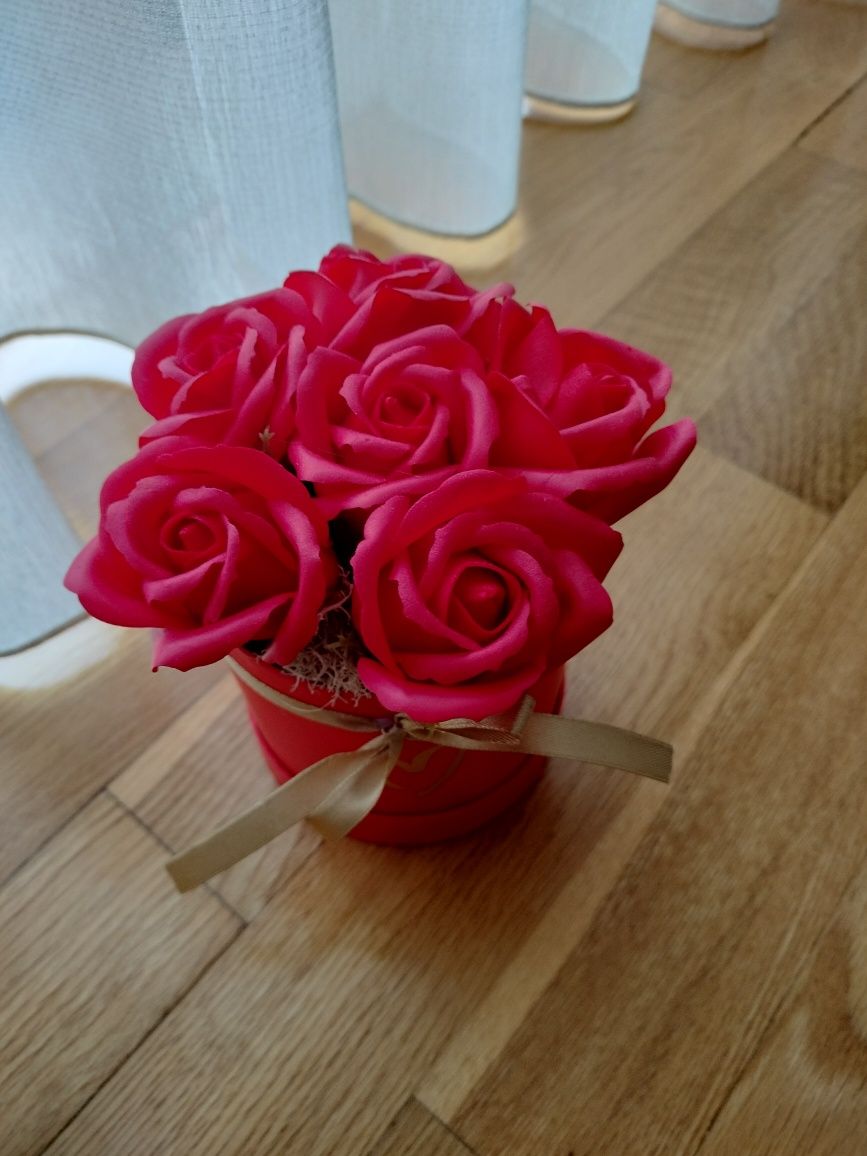 Arranjo de flores de sabonete