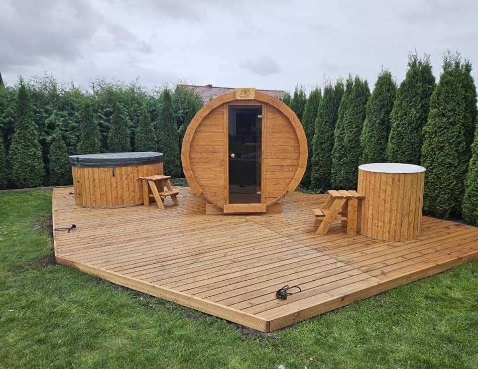 KOMPLET SPA JACUZZI SAUNA BECZKA od producenta transport