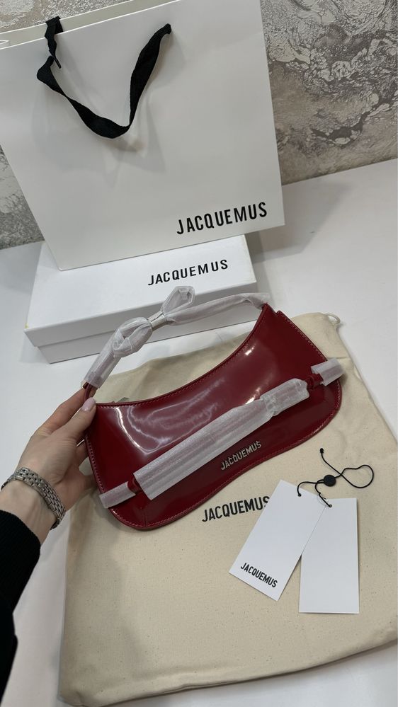 Женская сумка красная бордовая jacquemus