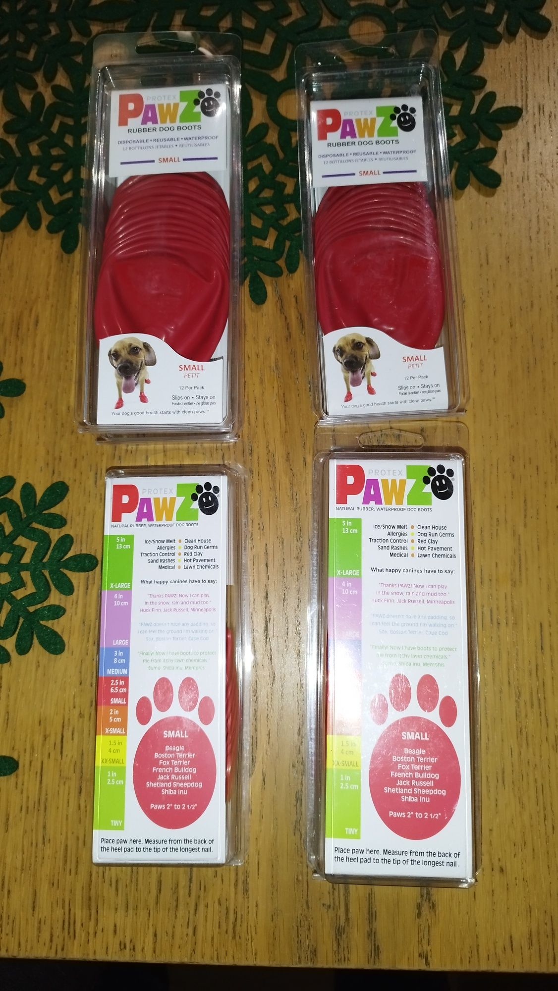 Gumowe buty dla psa Pawz - rozmiar S - zestaw 12 sztuk