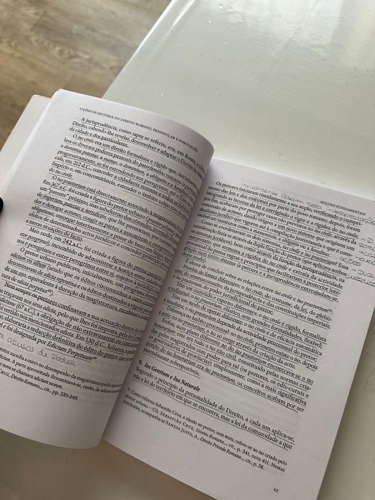 Livro Lições de Historia do Direito Romano, Peninsular e Português
