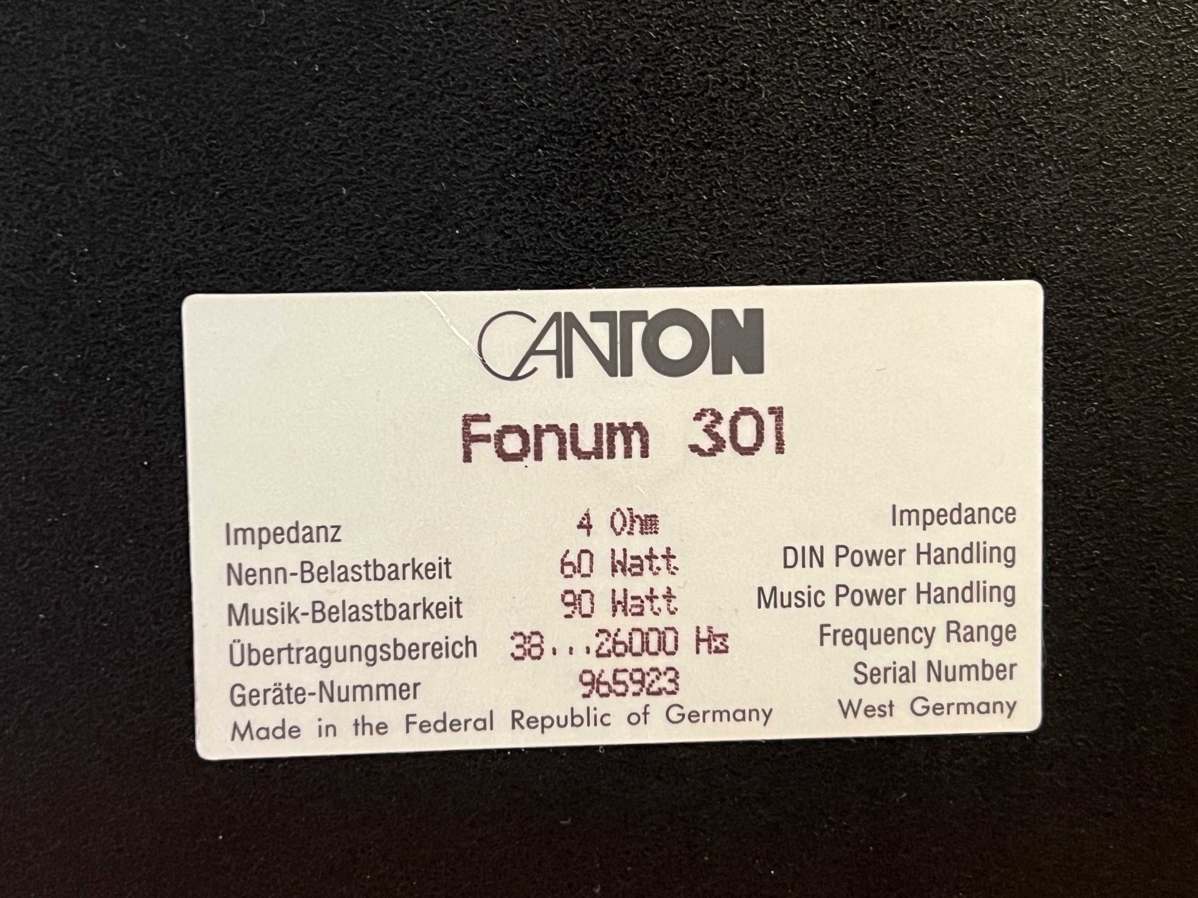 Canton Fonum 301 Kolumny podstawkowe, monitory, satelity, Audio Room