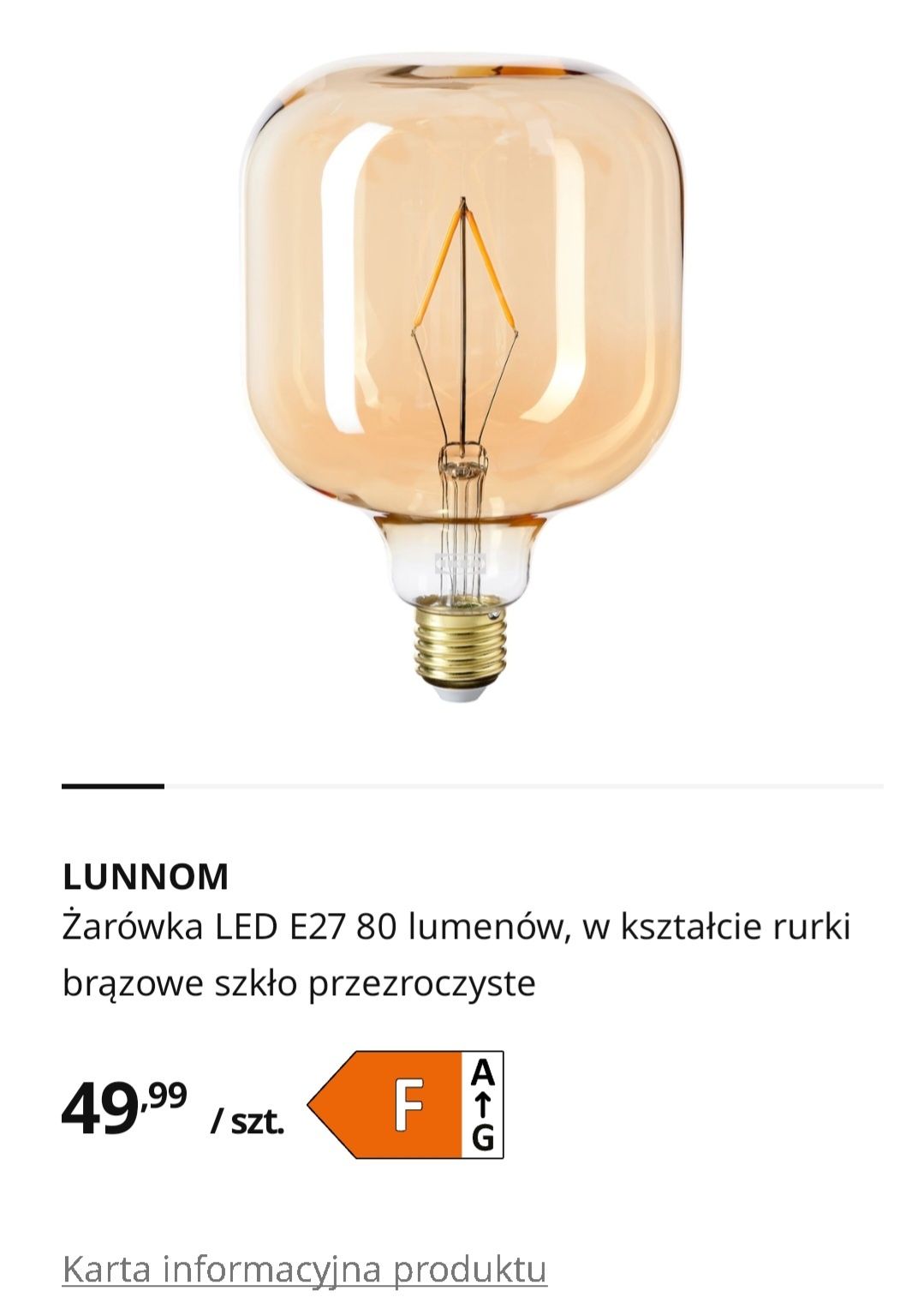 IKEA lampka Lerskiffer/ LUNNOM