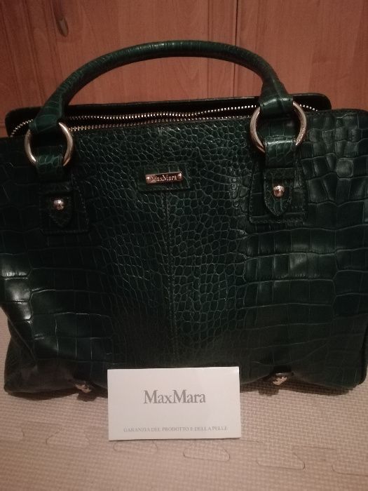 TOREBKA MAXMARA butelkowa zielen