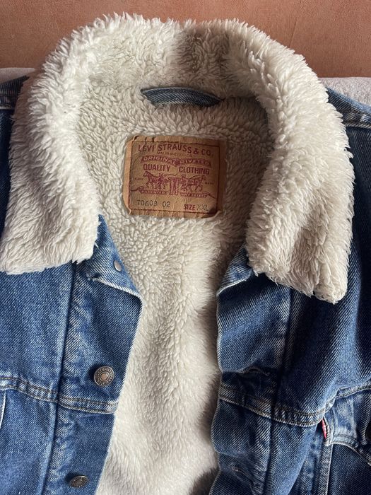 Kurtka jeansowa XXL Levi’s z futerkiem sherpa