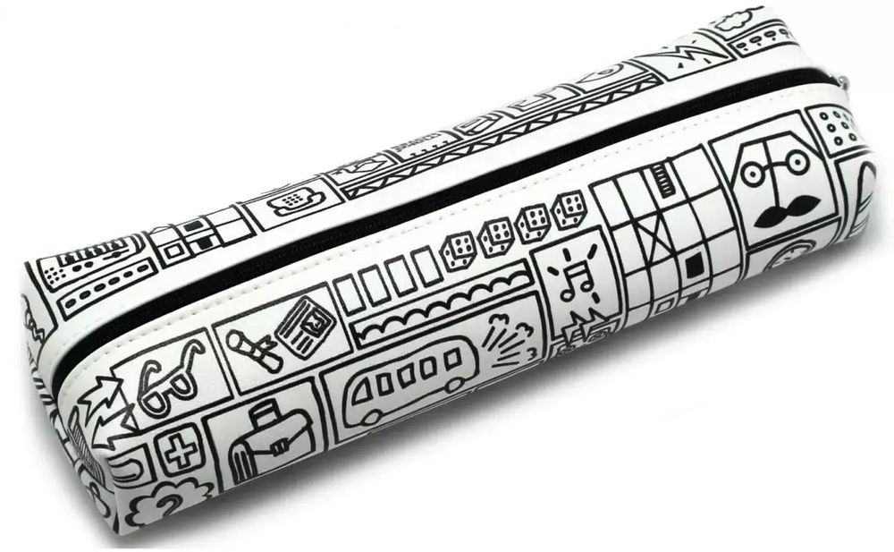 Doodle Piórnik duży wzory. Make Notes. Nowy Produkt