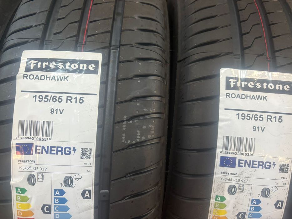2 pneus 195-65/15 FIRESTONE ROADHAWK