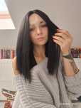 Czarna peruka bob lace front wysoka jakość WIG Black na co dzień