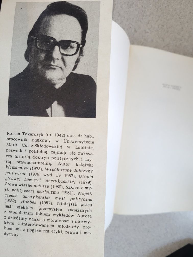 Roman Tokarczyk Prawa narodzin, życia i śmierci 1988 Wyd.Lubelskie