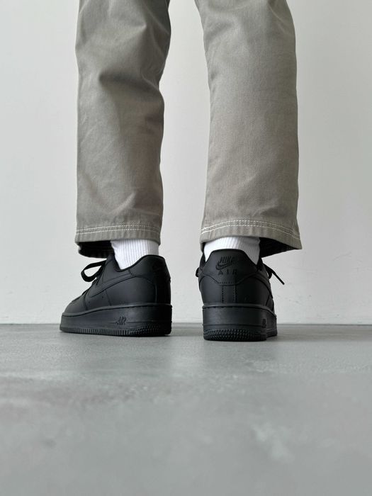 Мужские кроссовки Nike Air Force Black Classic F1. 40-45
