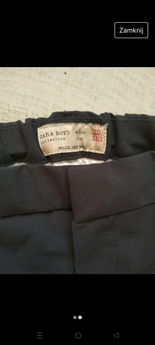 Spodnie galowe Zara 140