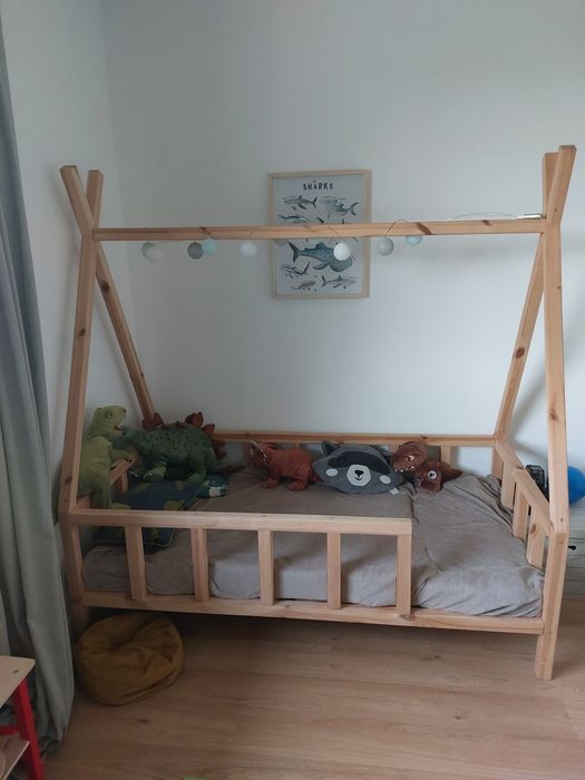 Łóżeczko łóżko drewniane domek 160x80
