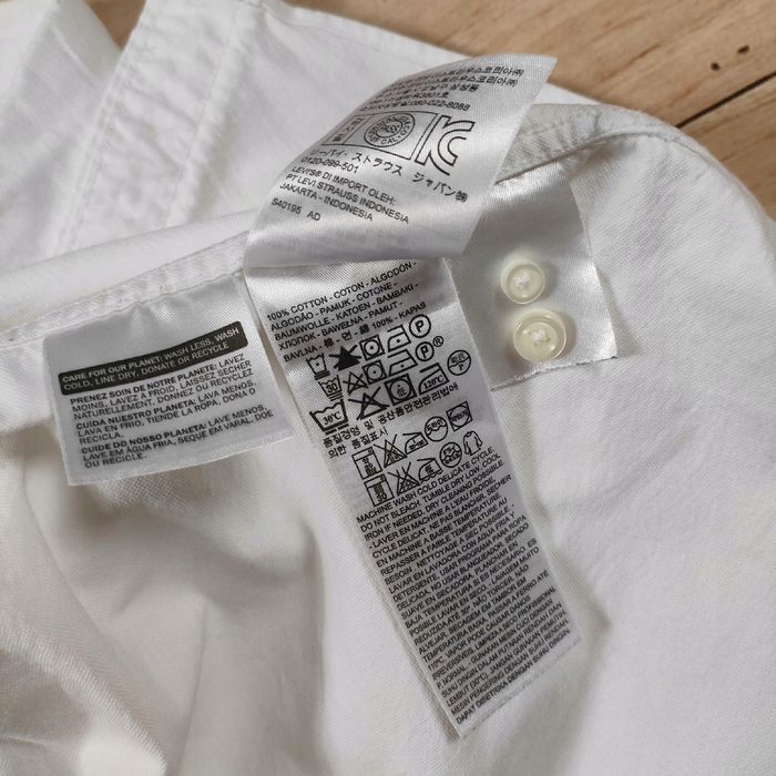 LEVI'S Koszula Biała Męska Logowana r. M