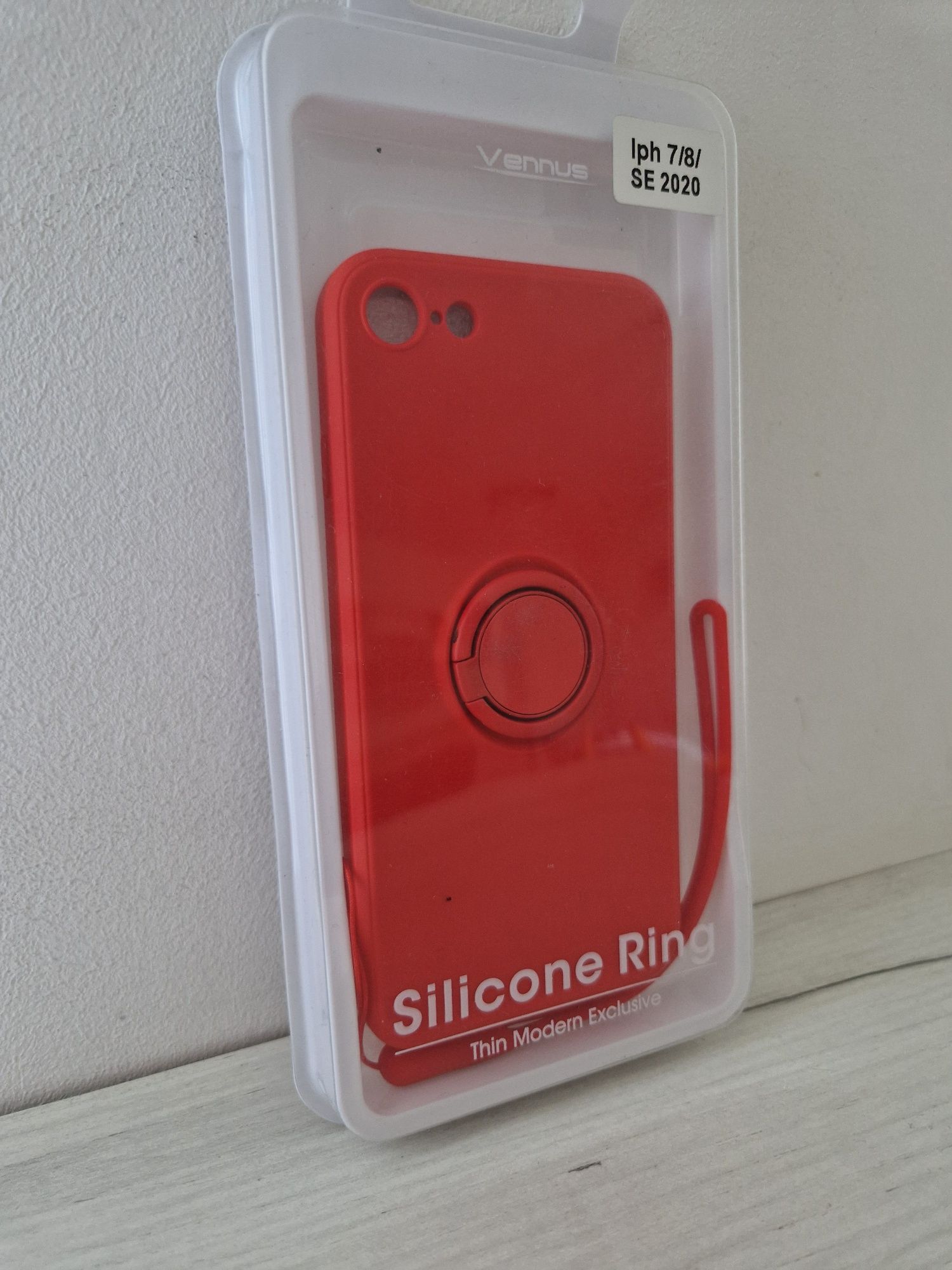 Etui Vennus Silicone Ring do Iphone 7/8/SE 2020/SE 2022 Czerwony