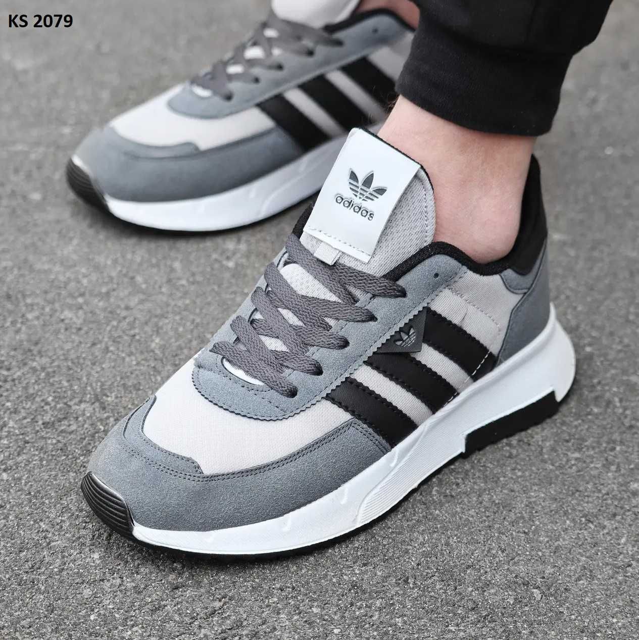 Кросівки Adidas Dark Gray with White. Арт: KS 2079