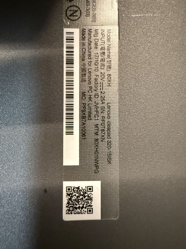 Lenovo Ideapad 320-15ISK 80XH