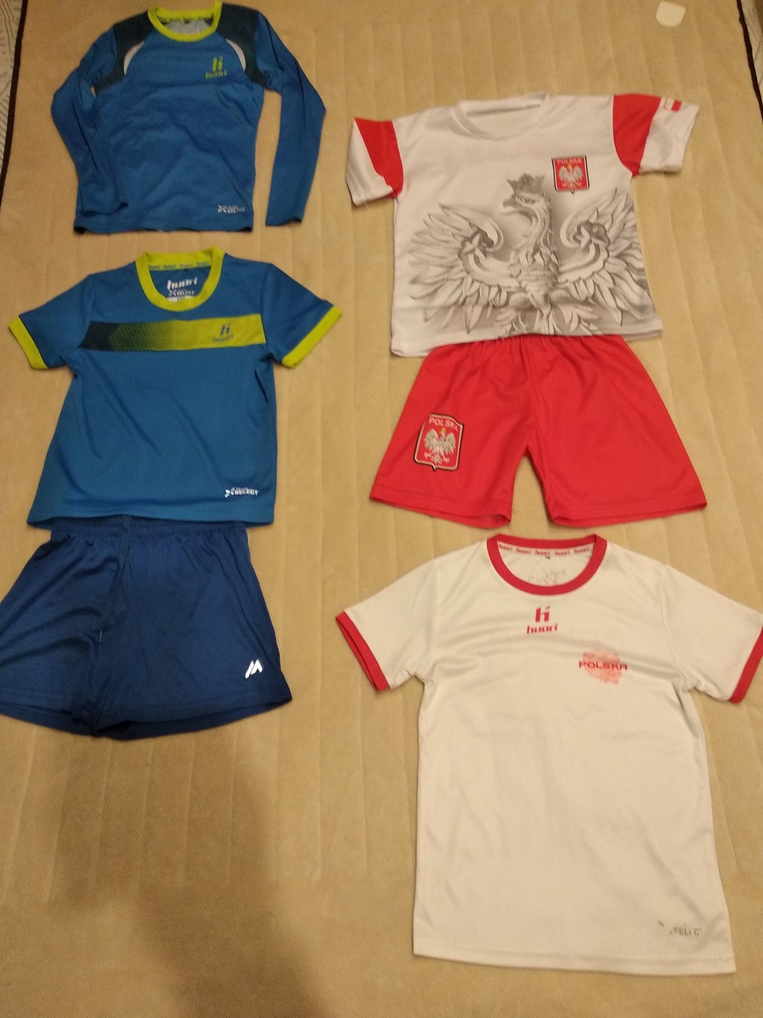 Komplet sportowy, treningowy, piłkarski polska 128