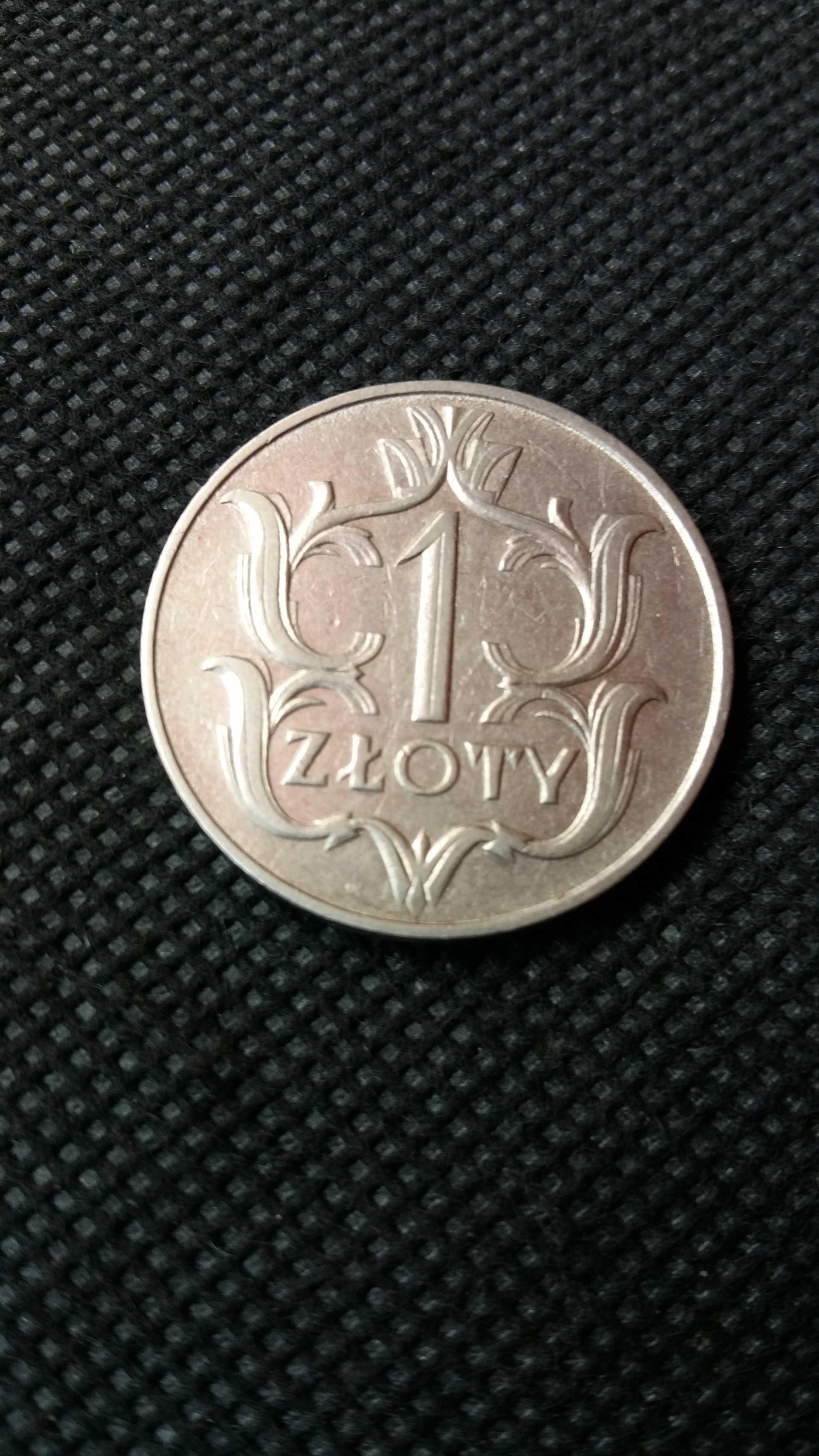 Moneta 1 złoty z 1929 roku zm.