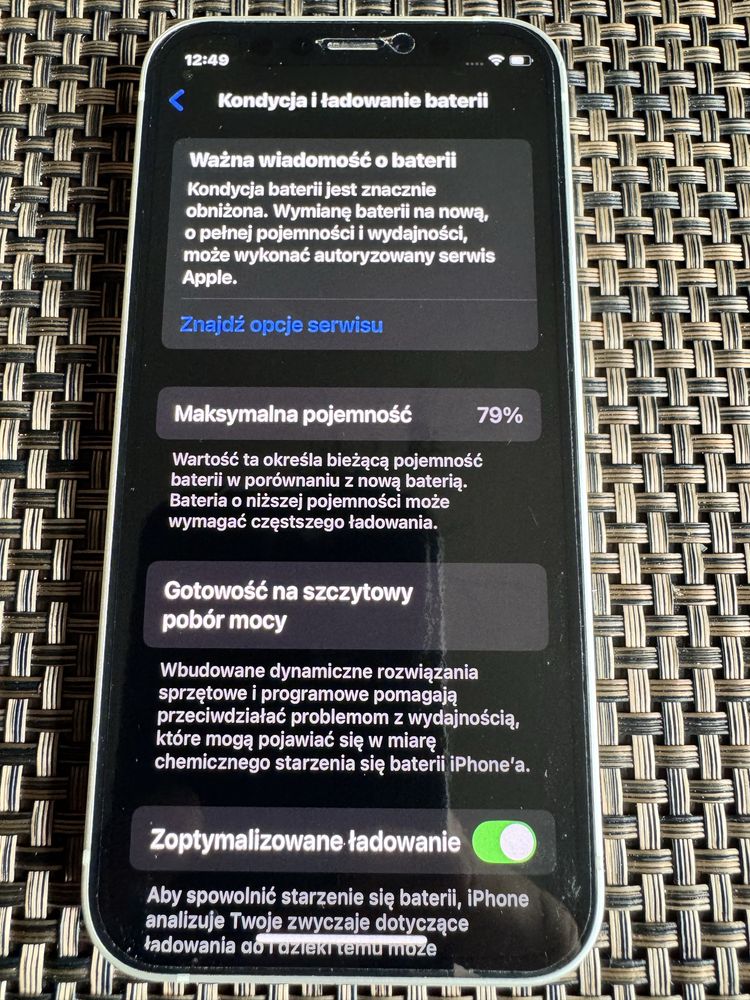 Iphone 12 mini 256 gb, biały plus leathercase