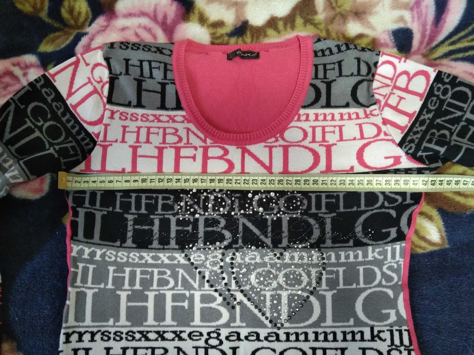 Набор бриджи(шорты) черные стрейч р.30(46-48)+блуза(свитер) демисезон