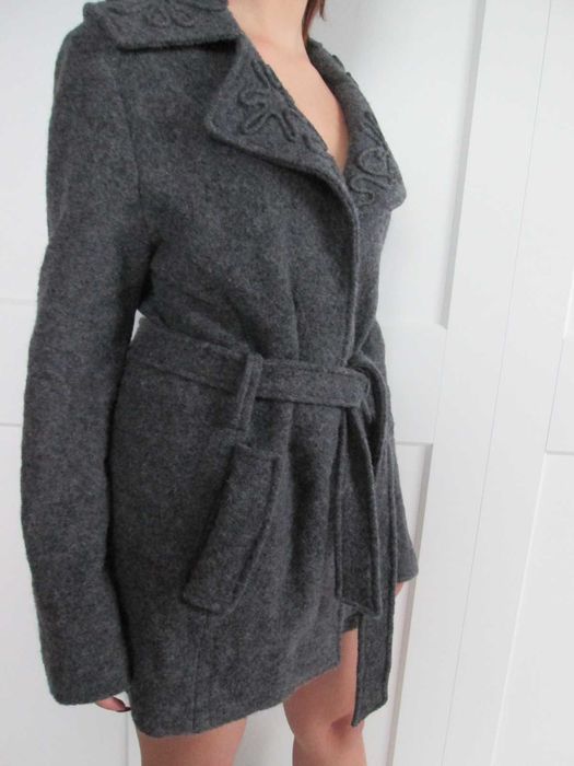 Avellini wełniany płaszcz płaszczyk vintage kurtka 100% wool M L 38 40