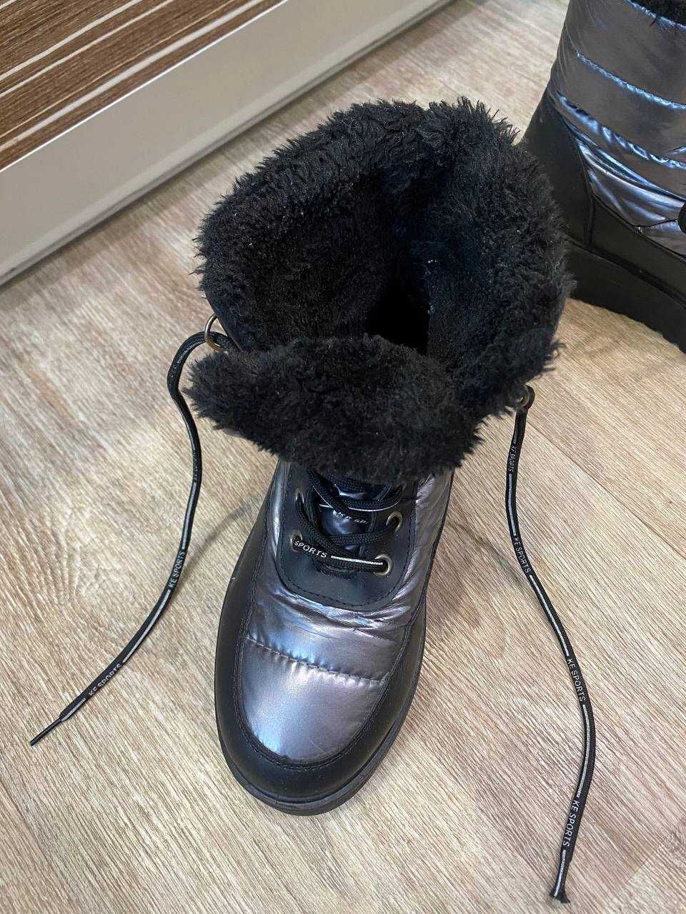 Ботинки Чобітки Чоботи зимові Сапожки зимние на девочку 23,5 см