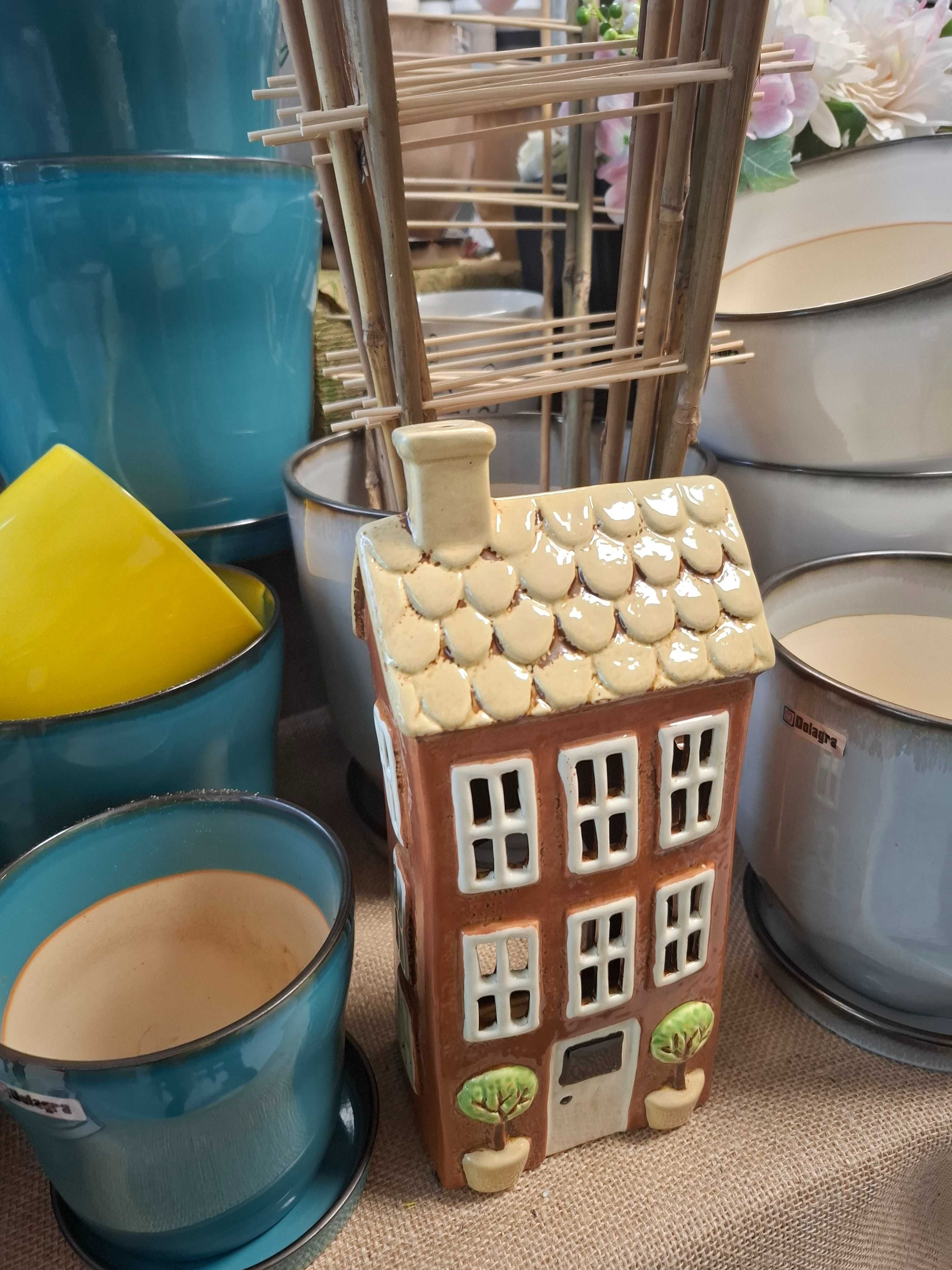 Domek  ceramiczny lampion  na  tealight