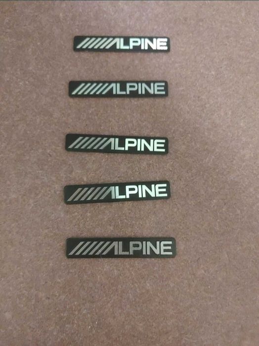 Nowy przyklejany znaczek ALPINE 2 sztuki emblemat