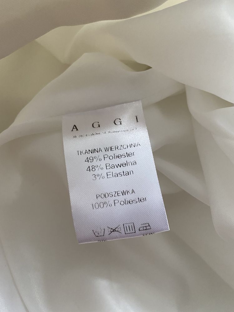 Biała koktajlowa sukienka AGGI roz. 36