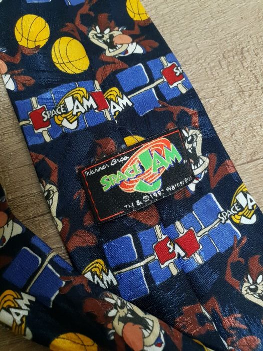 Krawat Space Jam kosmiczny mecz 155cm retro vintage 1997 rok
