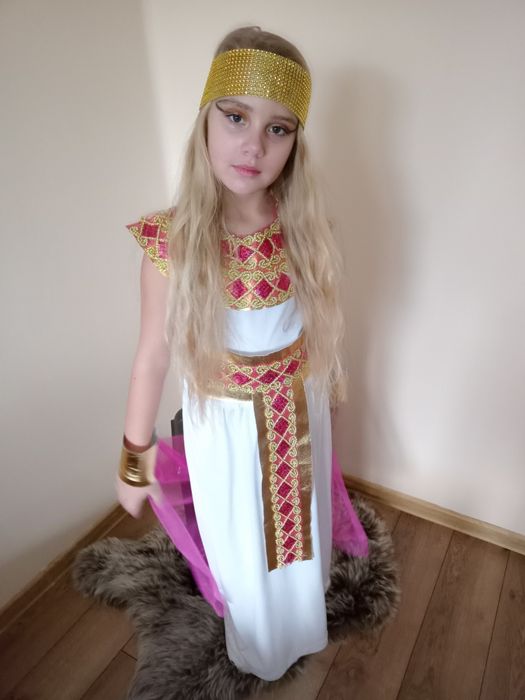 Sukienka faraonka Kleopatra przebranie strój karnawałowy 140-146/152