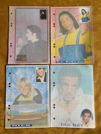 Muzyczne karteczki kartki A5 do segregatora lata 90-te kolekcja