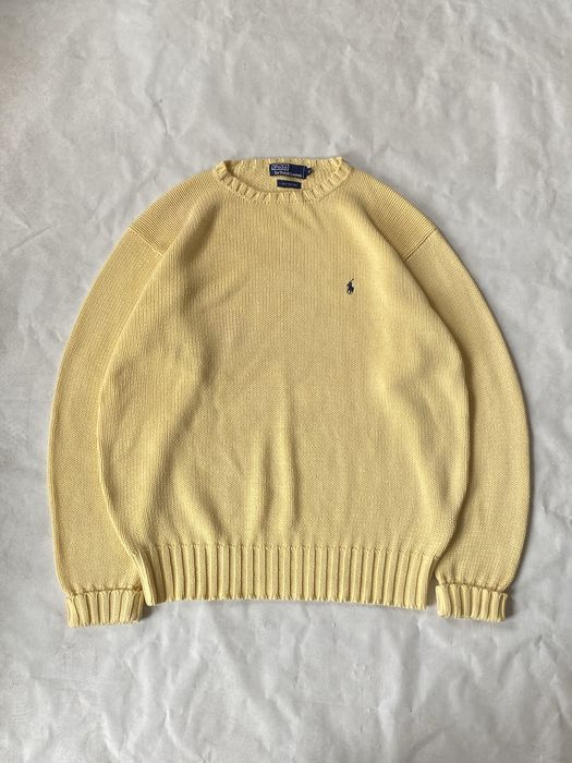 Ralph Lauren Light Yellow Knit Sweater свитер кофта ральф лаурен