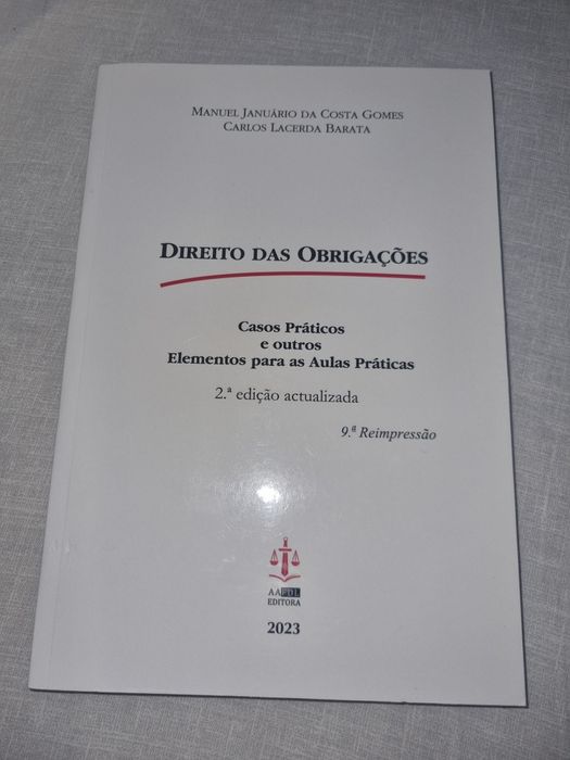 Vendo livro de casos práticos de direito das obrigações