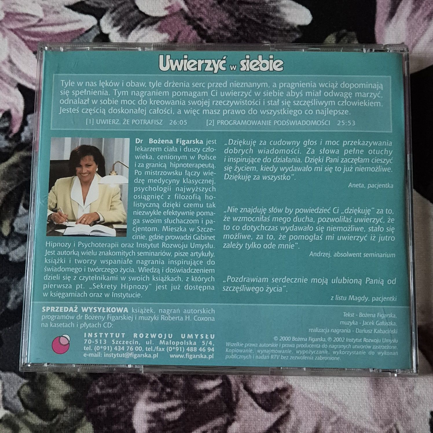 Płyta CD. Bożena Figarska "Uwierzyć w siebie"