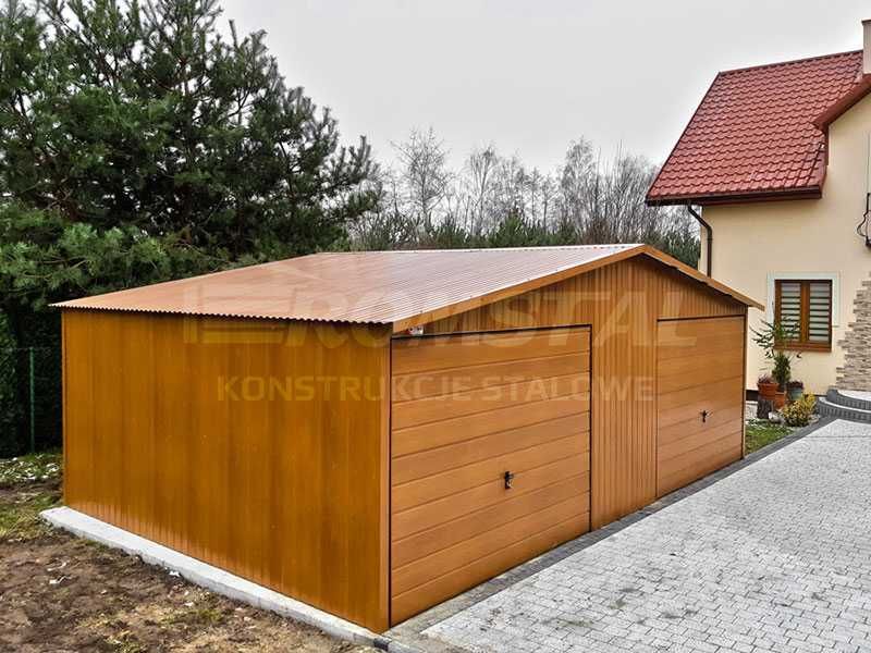 SOLIDNY GARAŻ BLASZANY 6x5 | Dwuspadowy | Blaszak Ogrodowy -  ROMSTAL*