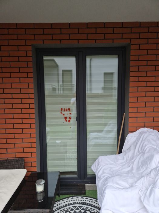 Okno balkonowe dwu skrzydlowe