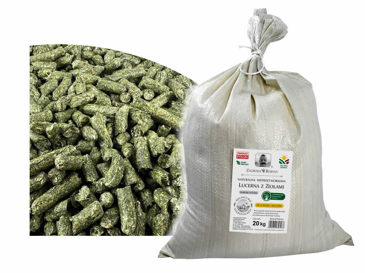 Lucerna Granulowana 10 KG Kozy Owce Alpaki Pellet Białko