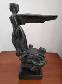 Escultura alada em bronze / trofeu SNI - escultor António Duarte